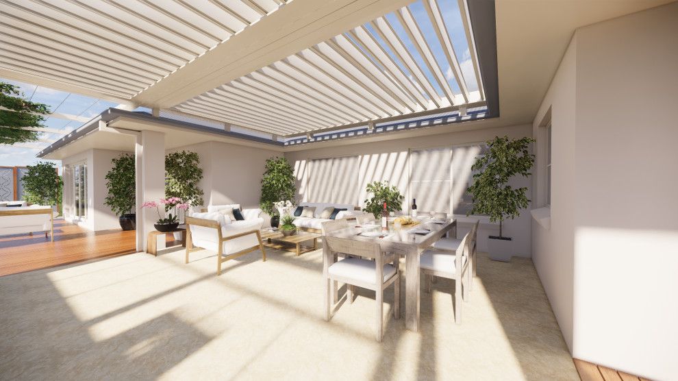 This is an example of a small contemporary exterior in Sydney.