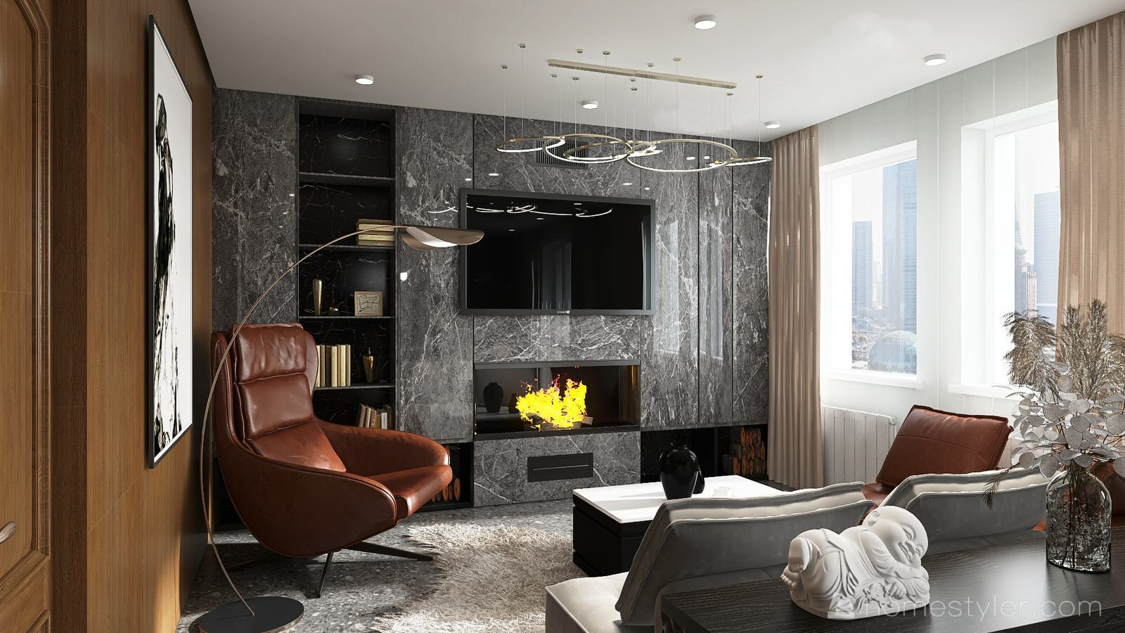 Брутальная двухкомнатная квартира