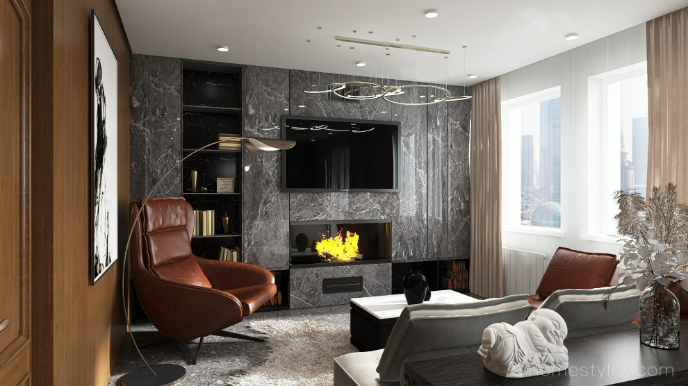 Брутальная двухкомнатная квартира