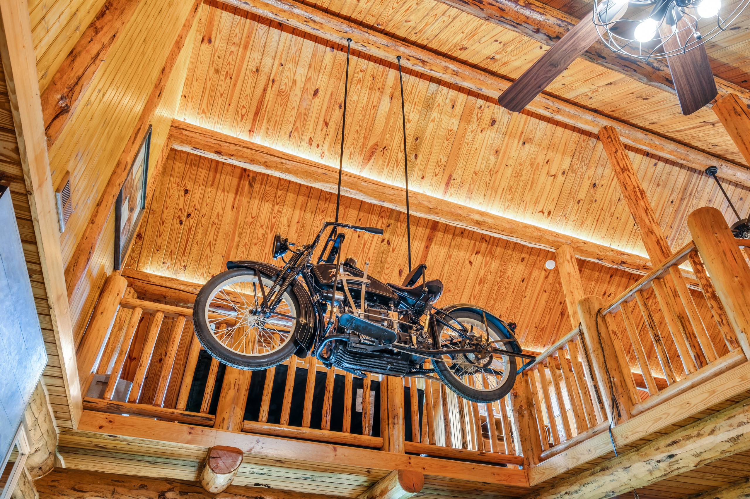 1922 Ace motorcycle installed in it's permanent place!