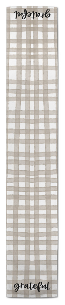 Plaid Green Grateful 16x90 Poly Twill Table Runner
