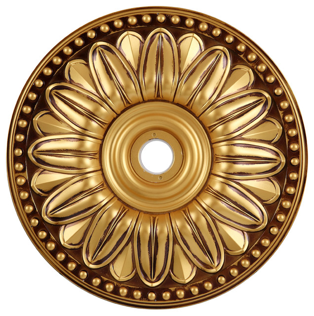 16" Ceiling Medallion, French Gold Traditional Ceiling Medallions