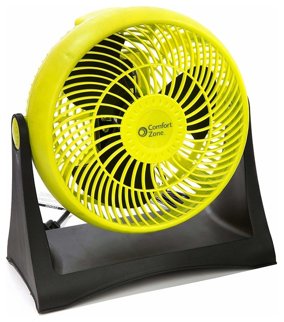 Comfort Zone 8 Inch Turbo High Velocity Fan Lime Contemporary