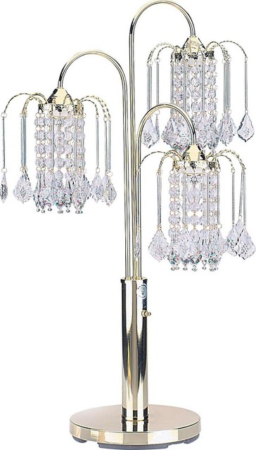 34 H Gold Chandelier Inspired Table Lamp Traditional Lamps 34 H Gold Chandelier Inspired Table Lamp
