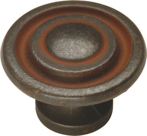 Manchester Knob, 1-3/8" Diameter, Rustic Iron