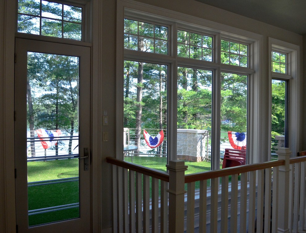 Inspiration for a coastal rooftop balcony deck remodel with no cover