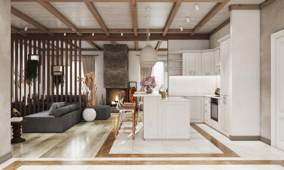 Загородный дом в стиле кантри 1-ый этаж