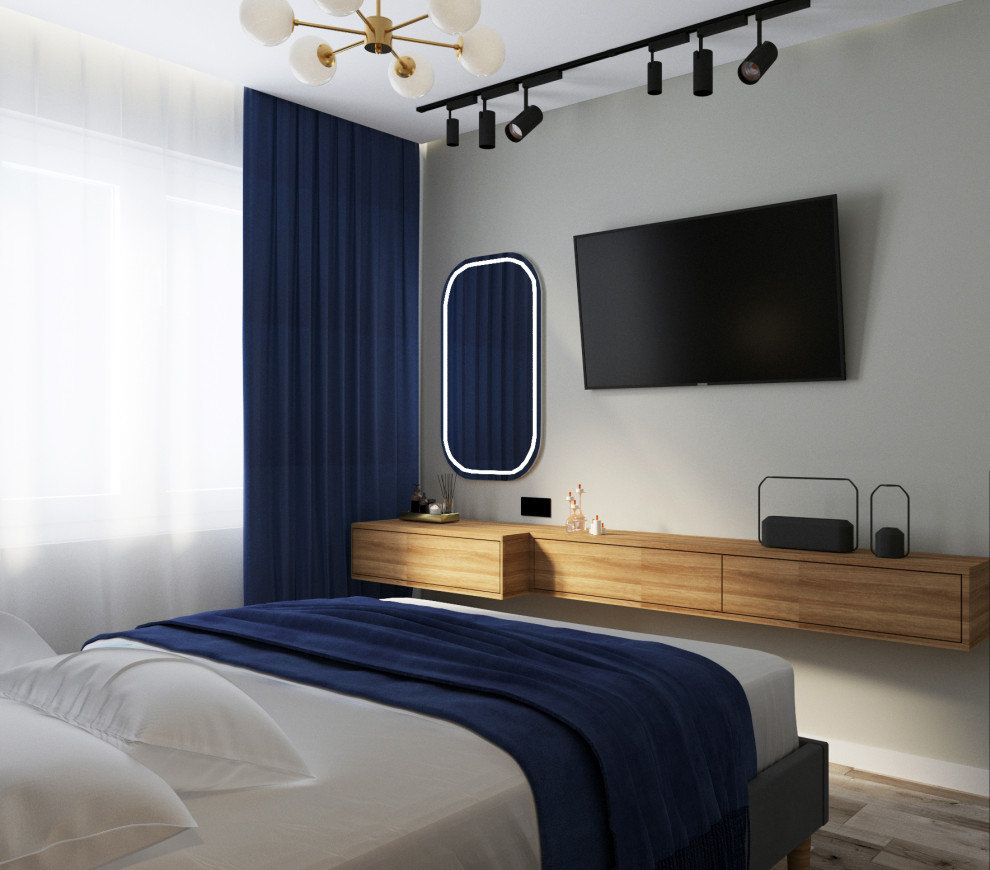 Дизайн с акцентным синим