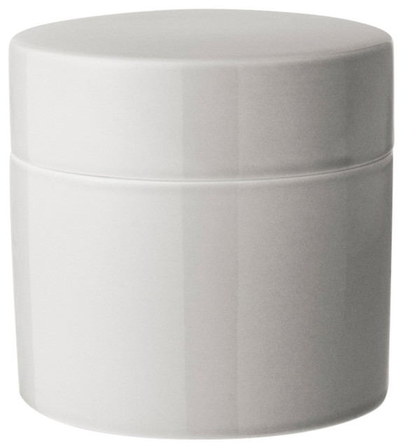 Anne Black Contain Jar, High, Concrete, Small