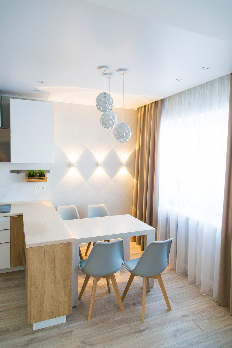 Интерьер кухни-гостиной в современном стиле