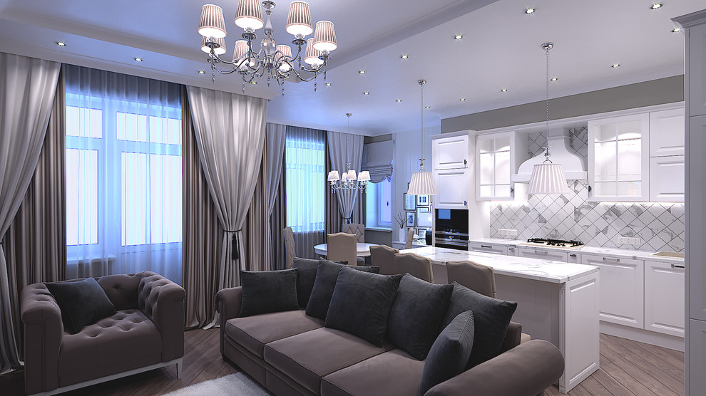 Многоэтажная квартира в Пушкине