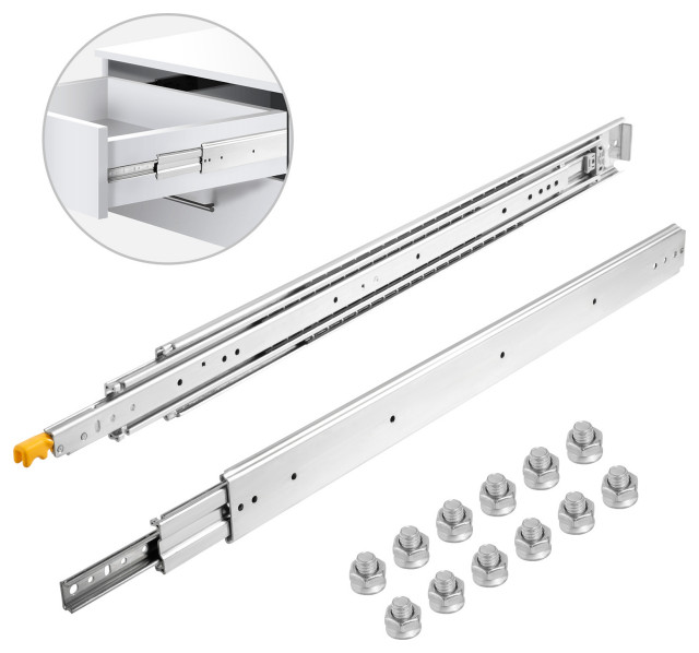 Push To Open Full Extension Ball Bearing Drawer Slide 500lbs Loading, 40 Inch