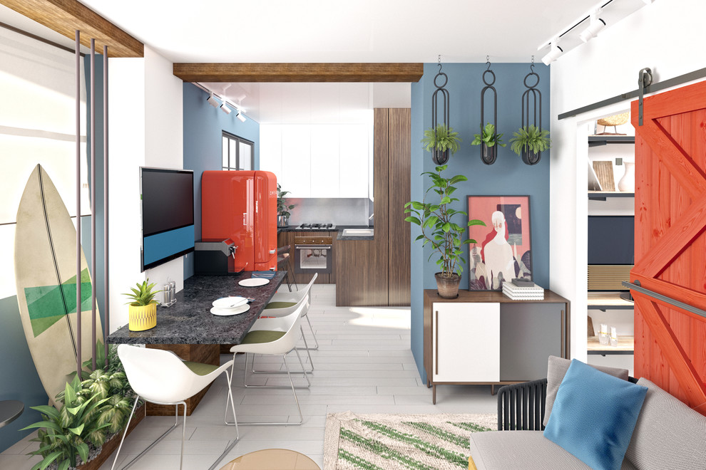 Проект двухкомнатной квартиры в стиле "Эко"