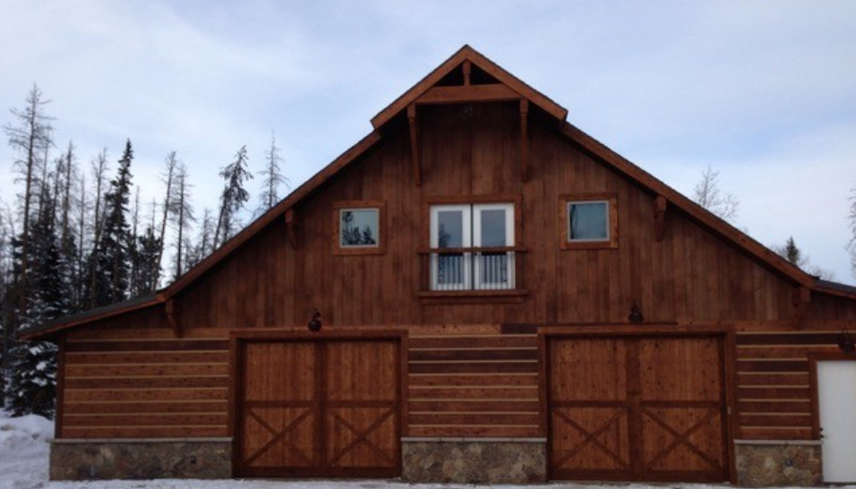 Barn - large rustic detached barn idea