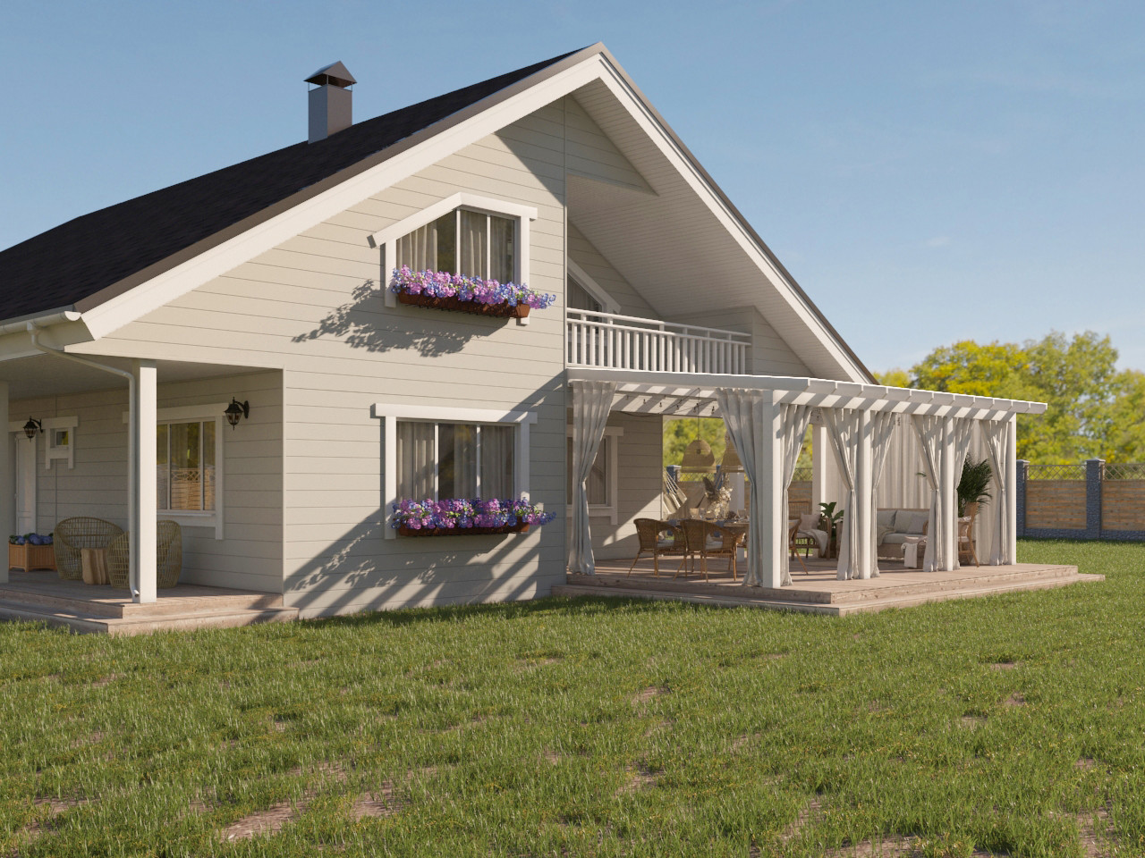 Редизайн фасадов загородного дома под Выборгом