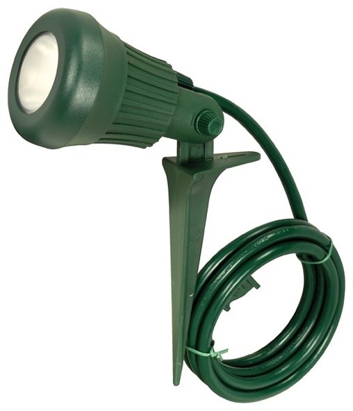120V 3.4W LED Plastic Flood Lite with Stake and 6 ft long plug