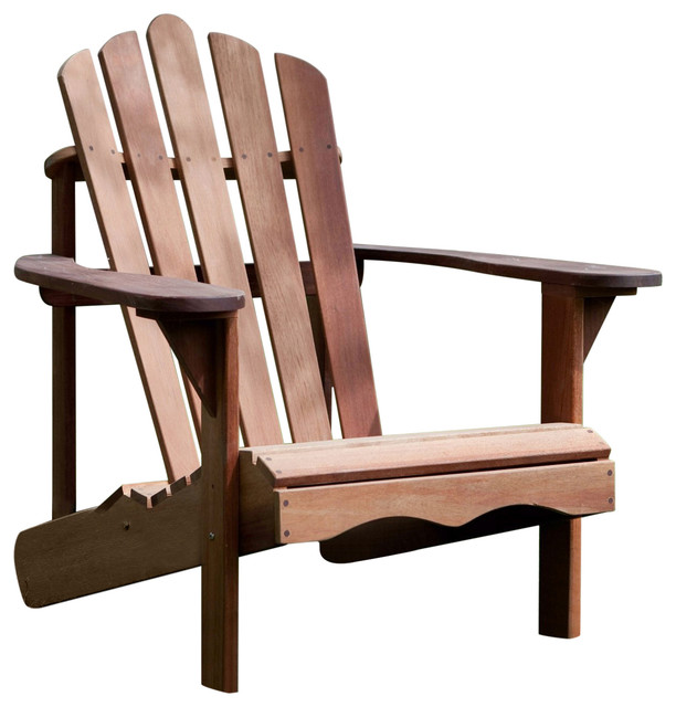 Ergonomic Outdoor Patio Adirondack Chair In Red Shorea Wood Transitional Adirondack Chairs By Hilton Furnitures
