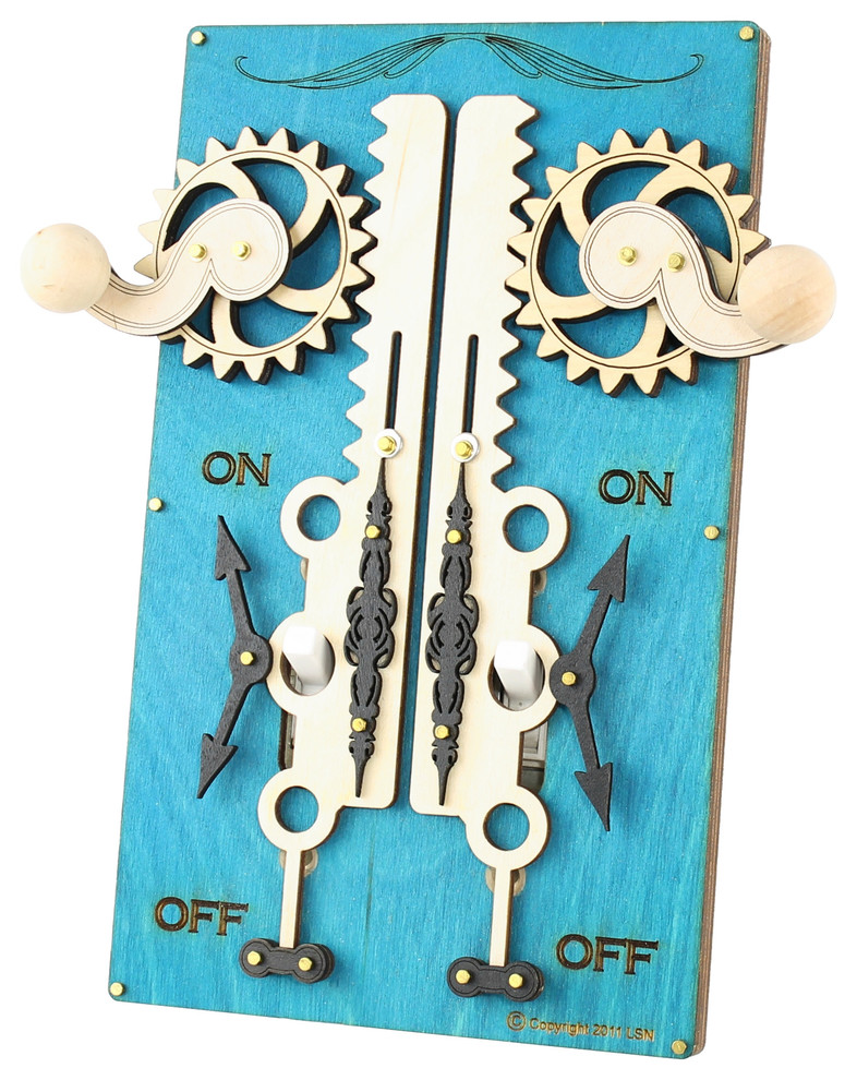 Double Rack and Pinion Switch Plate Industrial Switch Plates And Outlet Covers by Green