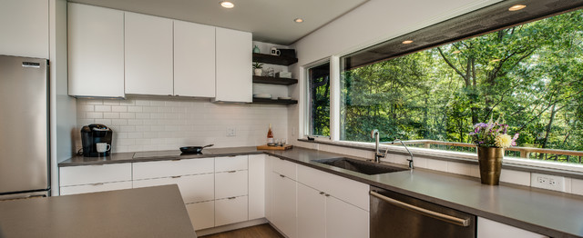 A Clean Panoramic contemporary-kitchen