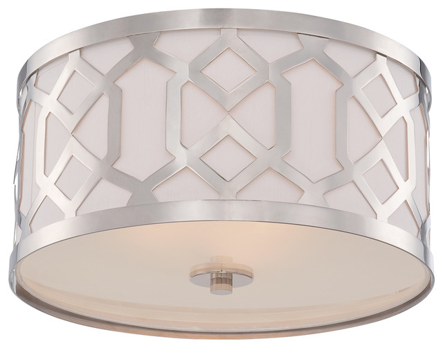 Crystorama Libby Langdon for Jennings 3-Light Polished Nickel Ceiling Mount