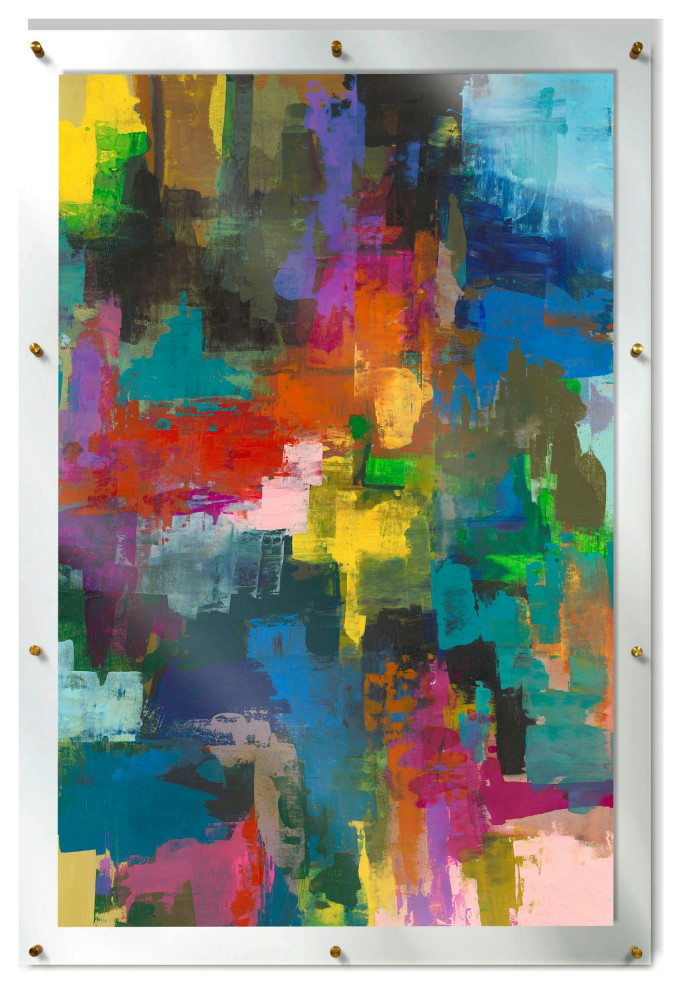 Surge Hand Painted Abstract On Plexiglass Wall Art Contemporary