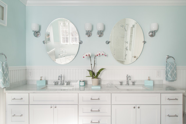 Kitchen & Master Bath Remodel - North Kingstown, RI coastal-bathroom
