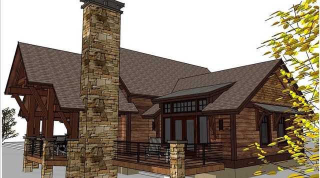 Custom Designed Timberbuilt rustic-rendering