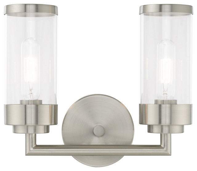 Hillcrest Collection 2 Light Brushed Nickel Bath Vanity (1036291