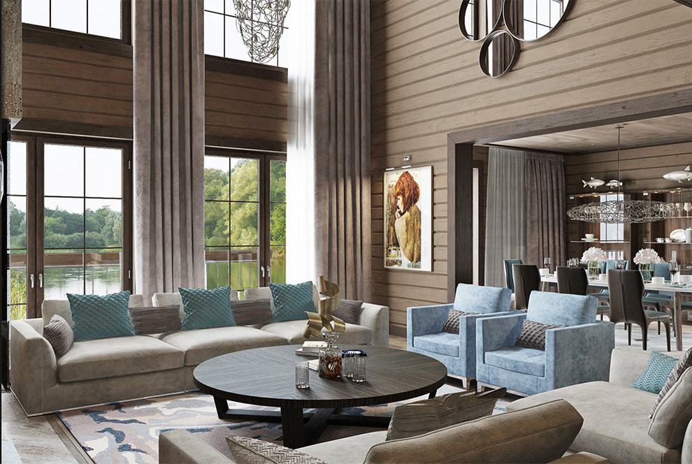 Элитный дом из клееного бруса проект "Мэрибель" от компании "ГрандСтрой"