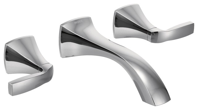 Moen Voss 2-Handle Wall Mount Bathroom Faucet - Contemporary - Bathroom ...