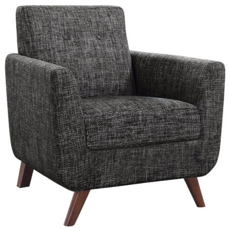 Winsomely Compact Accent Chair, Dark Gray - Midcentury - Armchairs And ...