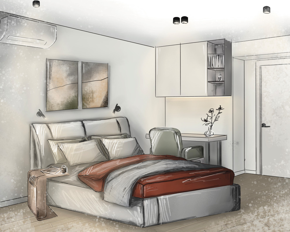 Старый фонд 54 кв.м./Скетч спальни