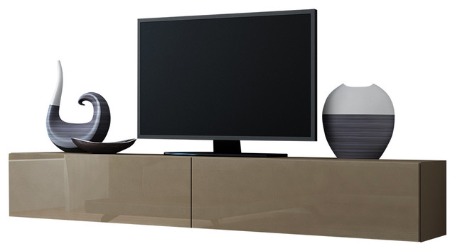 Vigo High Gloss Tv Stand Contemporary Entertainment Centers And Vigo High Gloss Tv Stand Latte