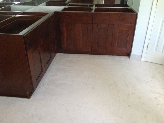 Leah and Richard's New Traditional Brown Kitchen and Bathroom's