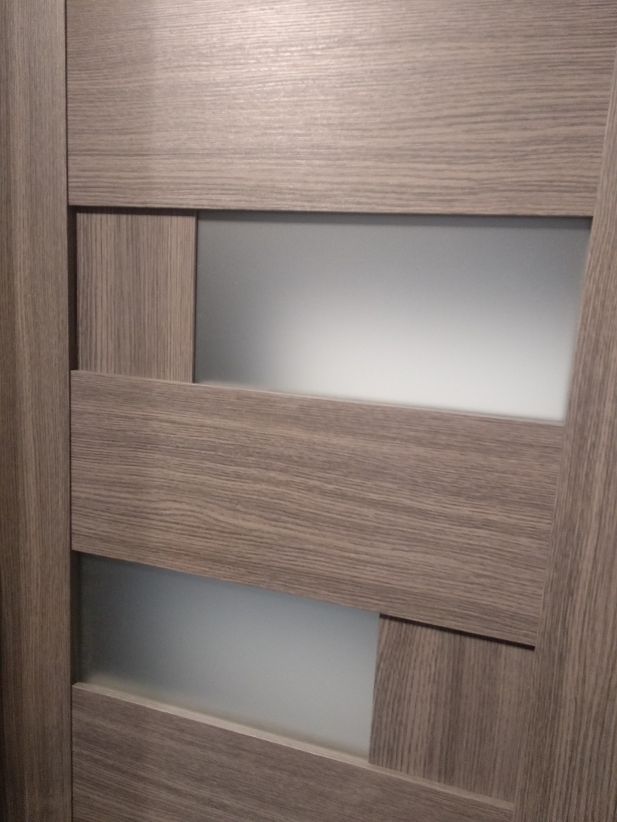 Interior door "DOMINO'', gray, 5 glasses, from 28" to 36"x 80"