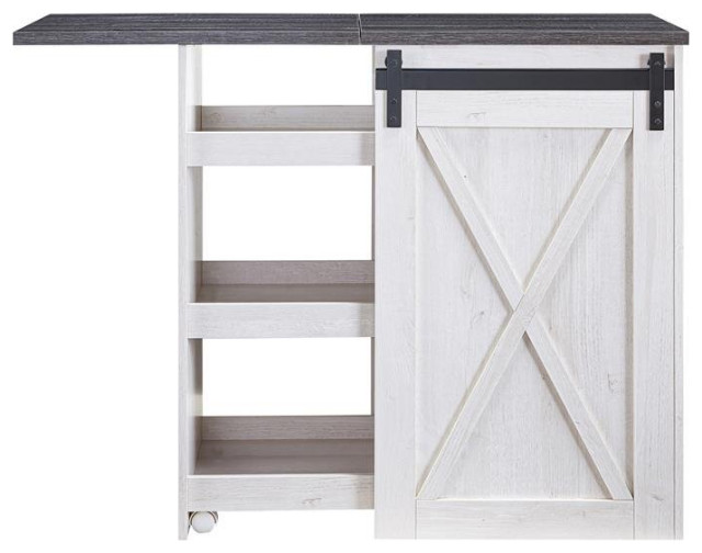 Furniture of America Palvery Transitional Wood Expandable Home Bar in