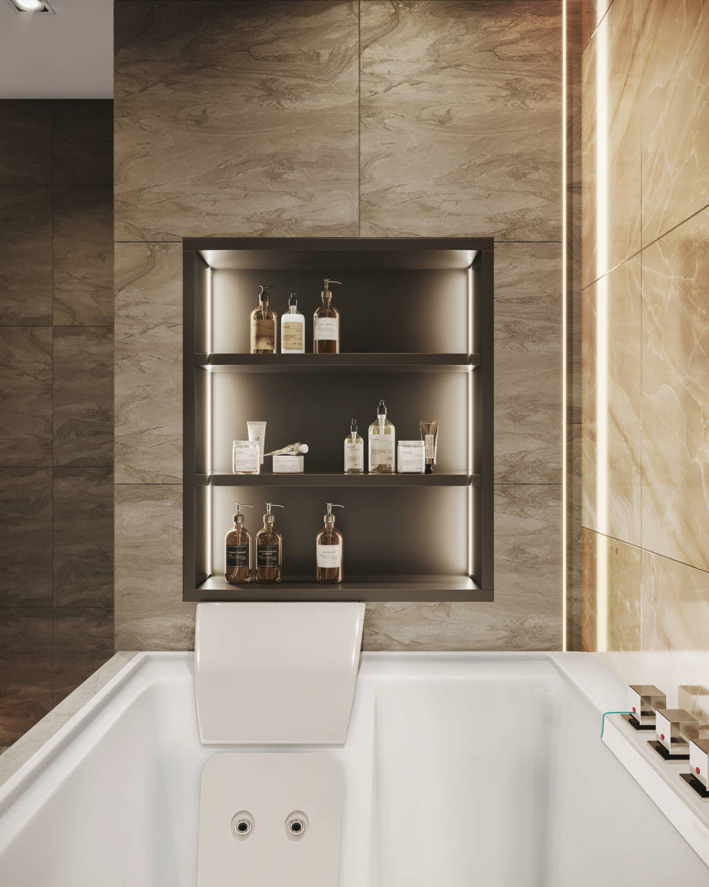 г. Санкт-Петербург, квартира 98 м2. Темно-золотой интерьер квартиры