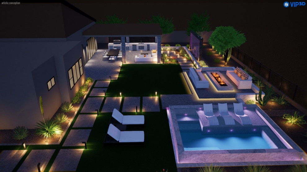 Fountain hills AZ modern pool design