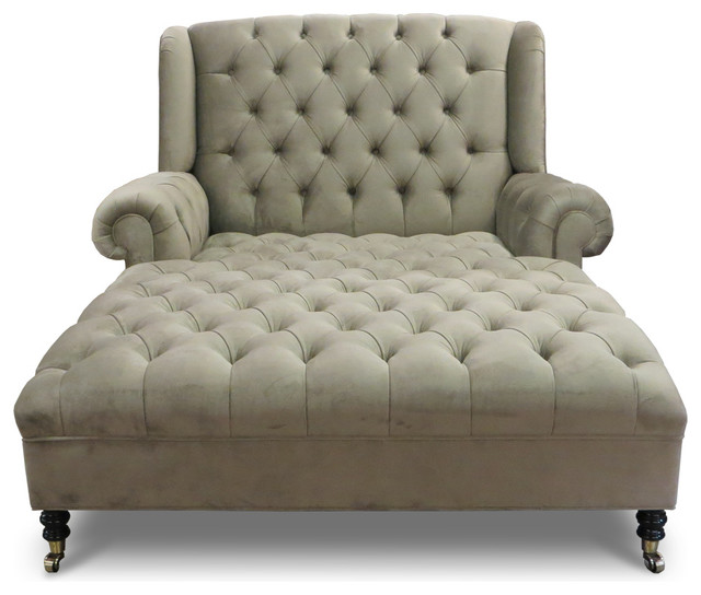 Smith Chaise - Traditional - Indoor Chaise Lounge Chairs - by Haute House |  Houzz