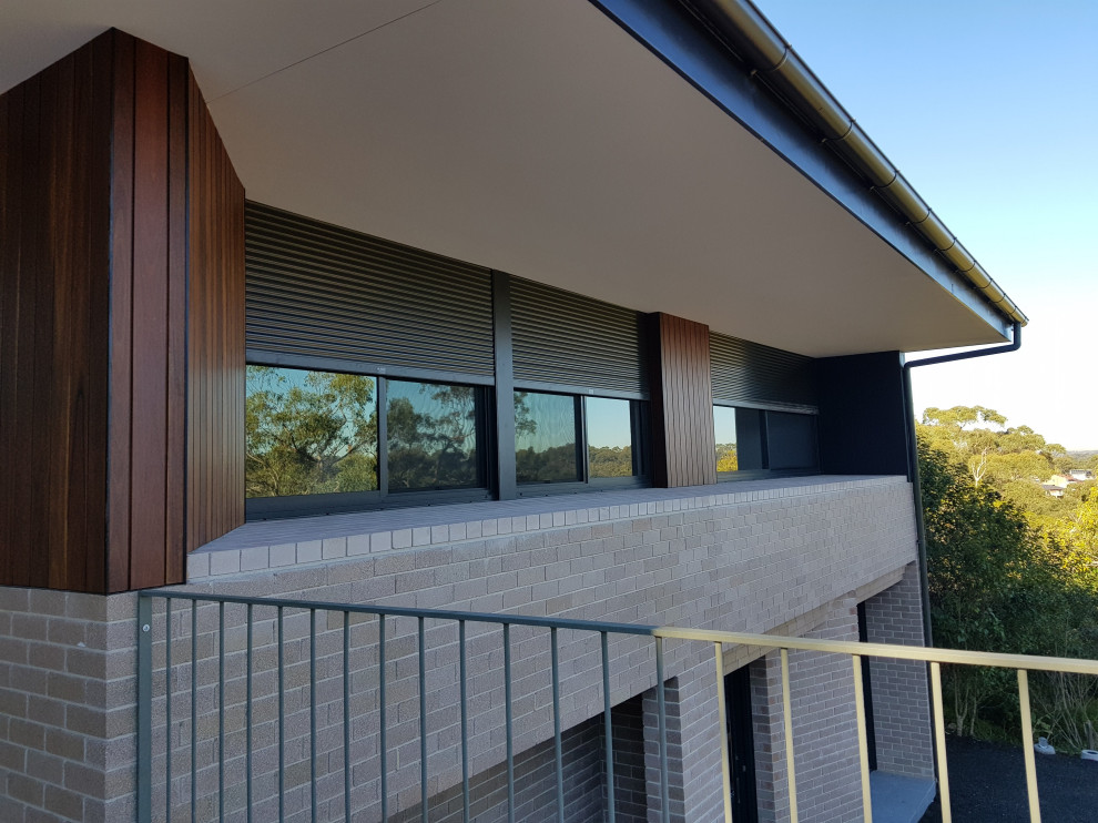 Photo of a contemporary bedroom in Sydney.