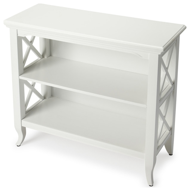Cottage White Low Bookcase, Belen Kox Contemporary Bookcases by