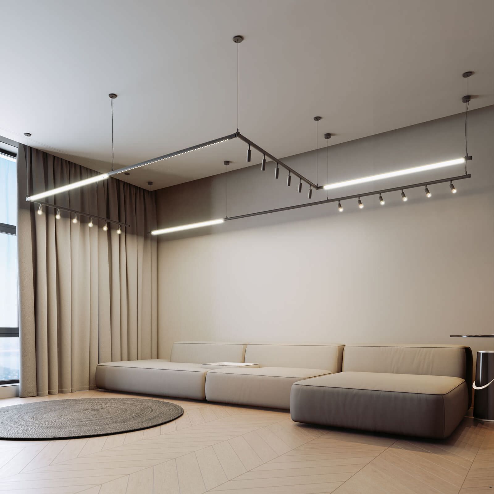 Светодиодный модуль для трековой системы Module System 18W 3000K черный