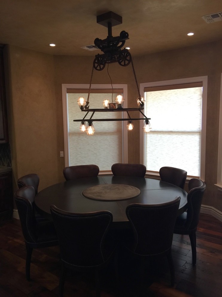 Example of a mountain style dining room design in Phoenix