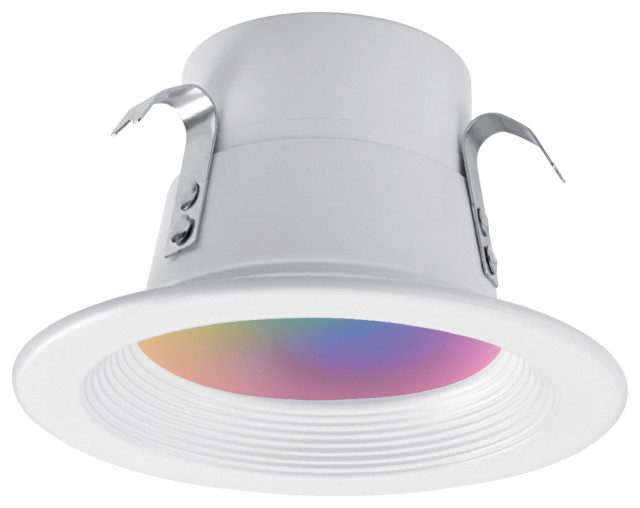 Wi-Fi Smart 4" LED Multicolor Changing RGB Tunable Retrofit Recessed Light  GU10 - Modern - Recessed Trims - by Globe Electric | Houzz