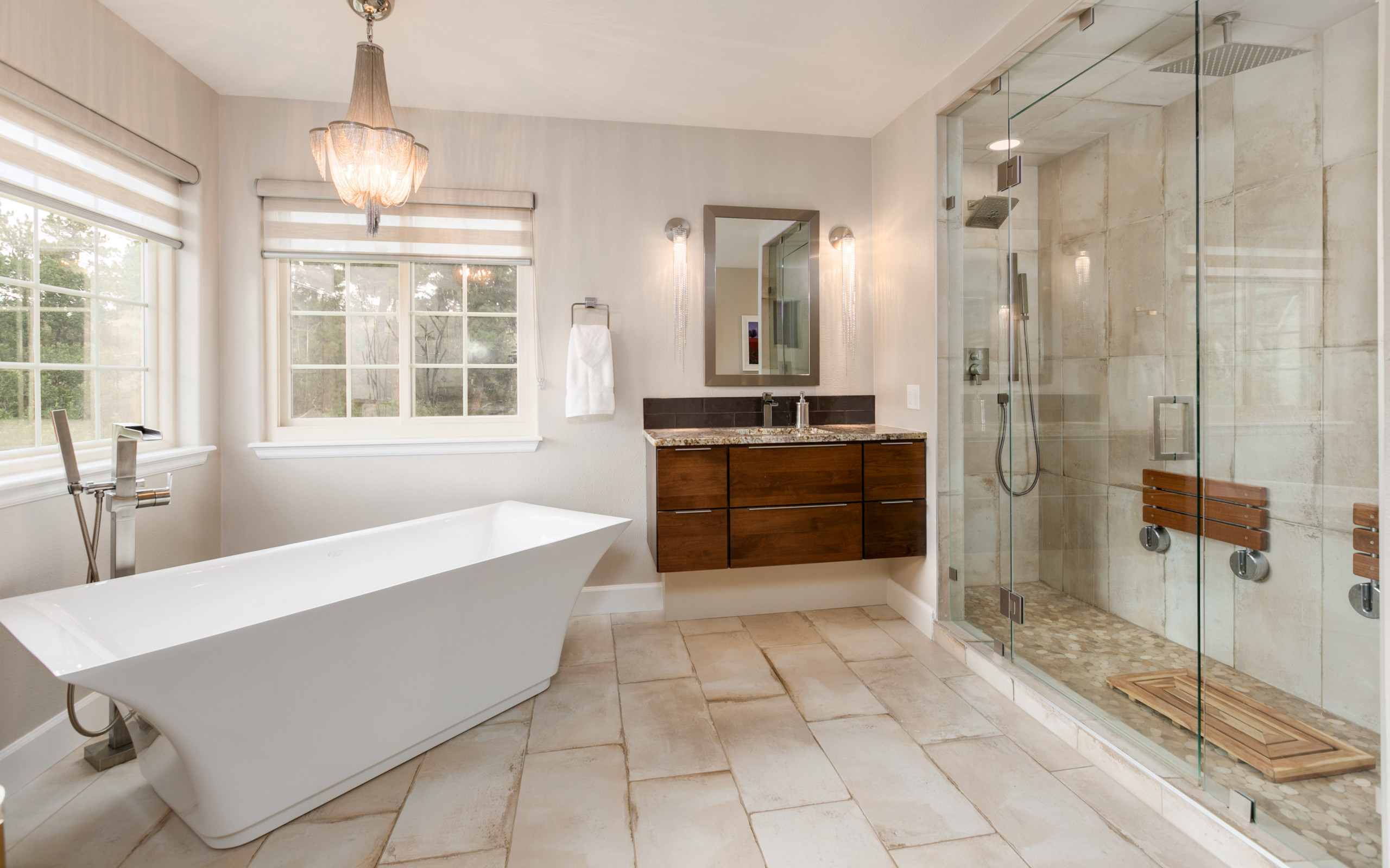 Master and guest bathrooms