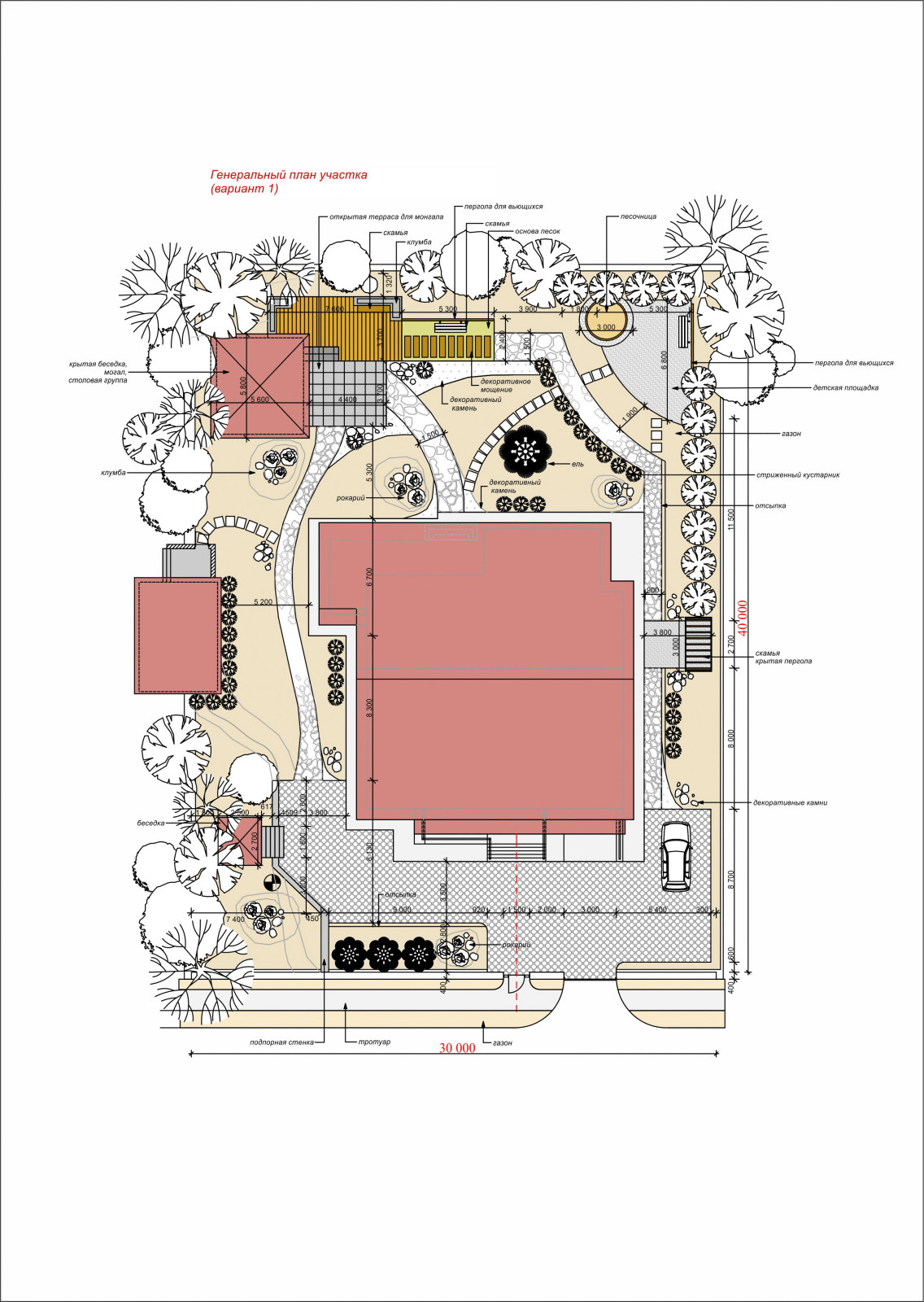 ландшафтное планирование участка ( Воронеж3)