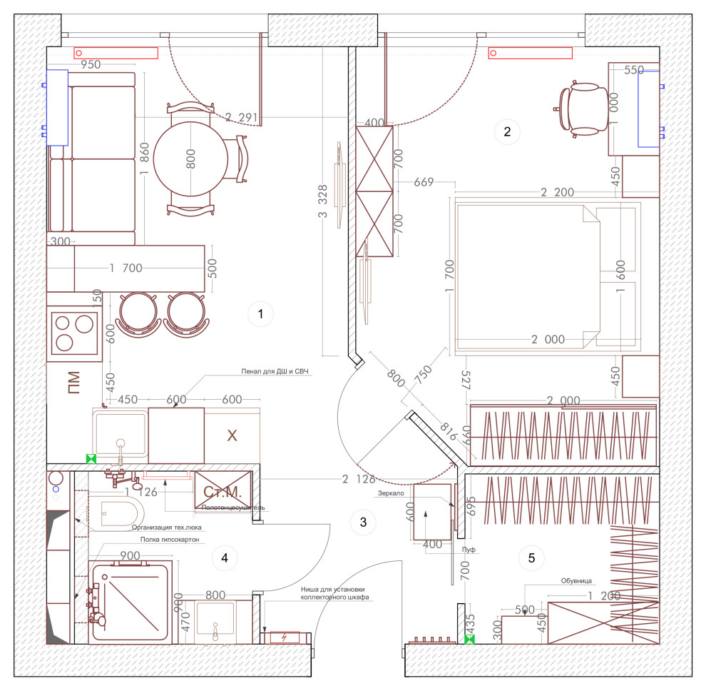Однокомнатная квартира ЖК Vitality 40м2