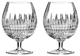 Waterford Two "Lismore Diamond" Brandy Glasses