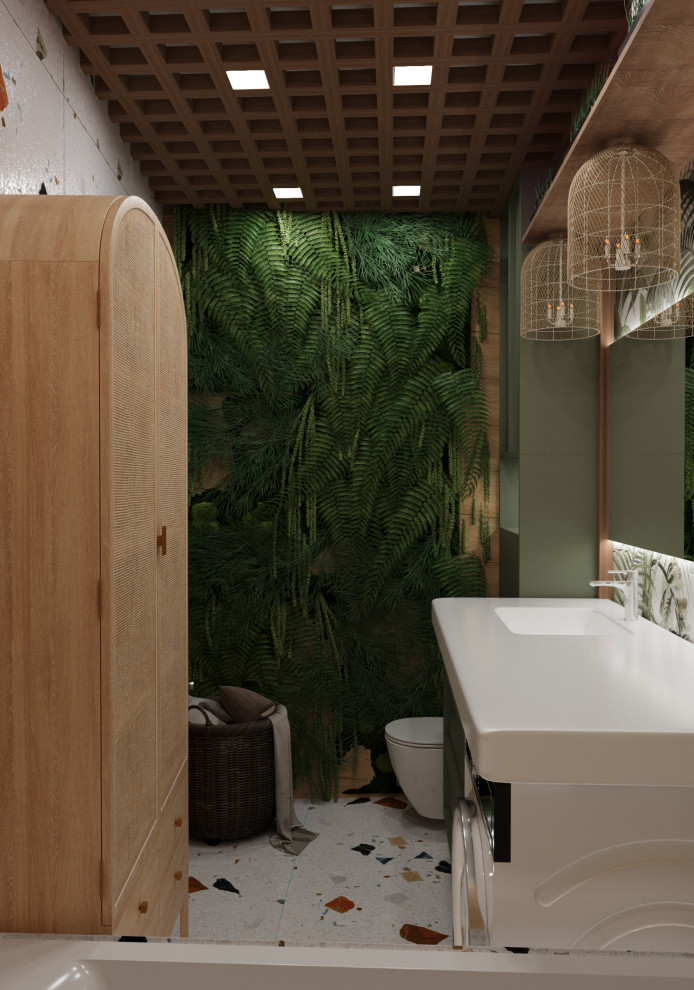 Санузел в эко стиле