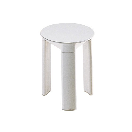 Modern white shower stool